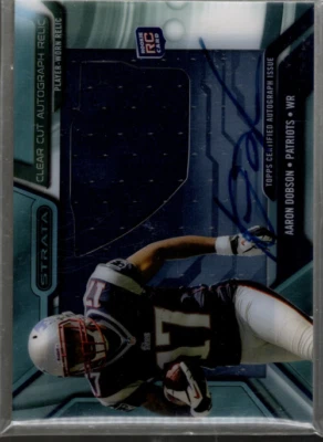 B4864- 2013 Topps Strata Clear Cut Rookie Relic #CCARAD Aaron Dobson Auto Jersey - Image 1 of 2