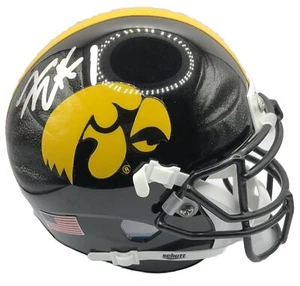 XAVIER NWANKPA SIGNED AUTOGRAPHED IOWA HAWKEYES MINI HELMET GO HAWKS! - Picture 1 of 1