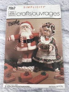 Simplicity Crafts 7067 - Mr. & Mrs. Santa Claus Dolls - 1985 - UNCUT - Bild 1 von 5