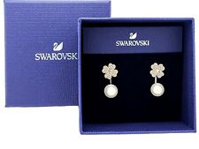 in Gift Box SWAROVSKI 5636486 Pink Crystal W Pearl Jacket Latisha Earrings
