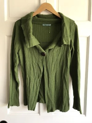 Cárdigan suéter grande de lana de cachemir verde Velvet by Graham & Spencer para mujer Foto 1 de 4