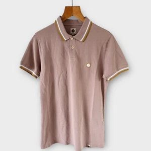 Pretty Green Sz S Polo Shirt Top Dusty Pink Cotton Indie Mod Preppy Short Sleeve - Picture 1 of 10
