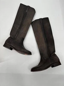 FRYE Stiefel Cara Tall braun smoked washed geölt Vintage Pull Up 6 NEU Neu ohne Karton N22 - Bild 1 von 7