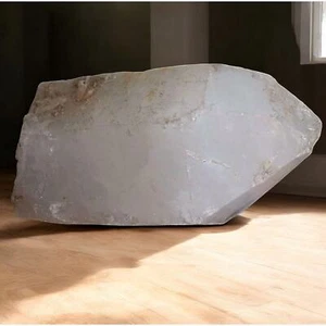 Natural Quartz Crystal Massive 450 lbs w/ Terminus Cast Iron Base Sculpture - Picture 1 of 10