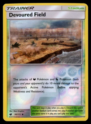 Pokemon Card Crimson Invasion Devoured Field 93/111 Reverse Holo Uncommon - NM - Image 1 of 2