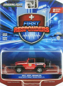 2011 Jeep Wrangler Beach Volusia County Greenlight First Responders 1:64 - Picture 1 of 1