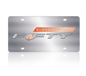 Chevrolet Camaro Fifty Stainless Steel License Plate - Picture 1 of 4