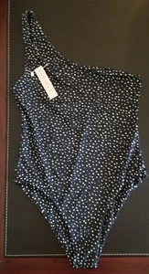 Staple Size 12 One Piece Swimsuit Black and White Polka Dots New w/ Tags - Picture 1 of 7
