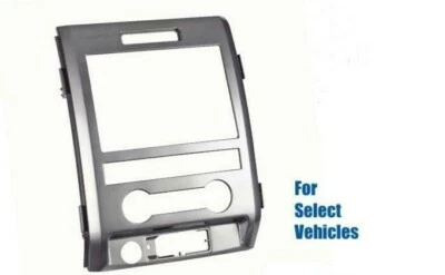Kit de painel de rádio estéreo carro cetim prata duplo din para alguns 2009-2014 Ford F150 - Imagem 1 de 2