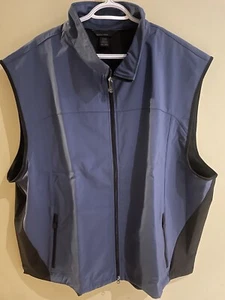 North End - Men's 3 Layer Light Bonded Softshell Vest 5xl Navy / Black - Picture 1 of 8