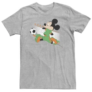 DISNEY Mickey Mouse Ireland Soccer Gray XL T-Shirt Chest: 48" Beefy-T NEW Mens - Picture 1 of 6