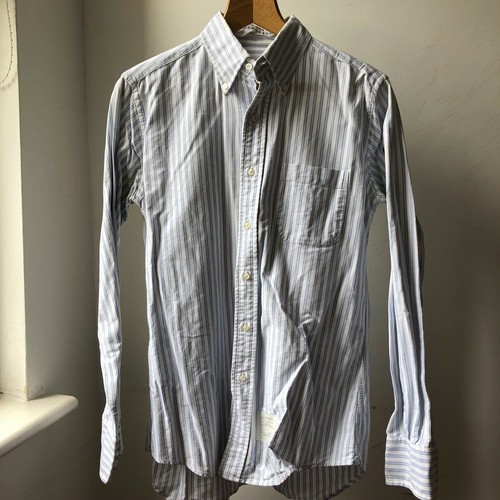 Camicia Very Cool Thom Browne New York Made in USA a righe blu taglia 3