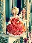 Poupée d'artiste rare style Marie Antoinette 1:12 qualité musée délicieusement détaillée