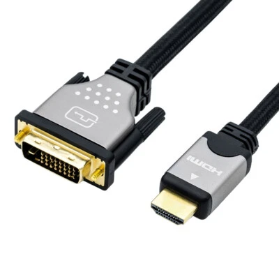 Monitorkabel DVI (24+1) - HDMI, Stecker, schwarz / silber, 1,5 m - 4K, Full HD - Bild 1 von 3