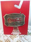 Vintage Coca Cola Delicious & Refreshing Big Cabin Metal Belt Buckle. New
