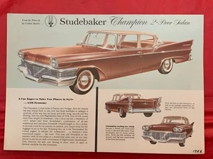 Studebaker 1958 "Campeón 4 puertas" - Folleto/catálogo de ventas de automóviles originales - Imagen 1 de 2