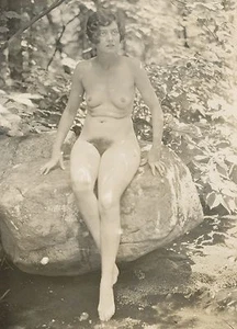 Fotografía original de desnudos vintage de 1920 Arundel Holmes Nicholls ninfa rubia - Imagen 1 de 2