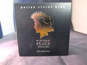 ONE 2024-P Silver LIBERTY PEACE Dollar UNCIRCULATED U.S. MINT BOX & COA - Picture 1 of 6