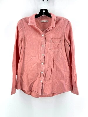 Old Navy Women's Long Sleeve Button Down Linen Shirt Top Soft Pink Size S - Image 1 of 4