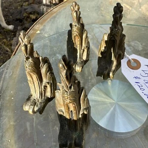 Antique French table leg casters Ormolu 1800s 19th century Claw feet - Picture 1 of 9