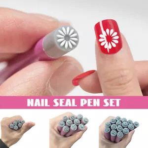 6/10/15 piezas bolígrafos para sellar uñas arte en uñas sello bolígrafo hágalo usted mismo floral mariposa uñas graffiti - Imagen 1 de 14