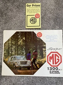 Oldtimer MG 1300 Mk II 2-Türer Limousine Auto Verkaufsprospekt 1969 #2587/B - Bild 1 von 2