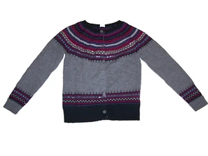 Gymboree Girls Sweater Button Multicolor Stripes Sequins Size L (10-12) NWT - Picture 1 of 2