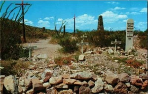 Boot Hill Friedhof Grabstein Arizona Foto Postkarte Billy Clanton Frank Lowery - Bild 1 von 1