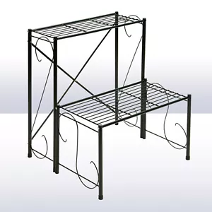 Stahl Pflanzentreppe Blumentreppe Pflanzenregal Blumenregal Regal 60x60x75 cm - Bild 1 von 4