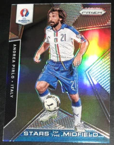 2016 Panini Euro Prizm Andrea Pirlo Stars of the Midfield Silver Prizm Italy - Picture 1 of 2