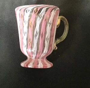 Vintage Venezianische Salviati Murano Italien Glas Latticino Kaffeetasse - Bild 1 von 4