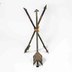 Vintage Schmiedeeisen Pfeil Kunst Tribal Design, 17" hoch Einzelstück Deko - Bild 1 von 14