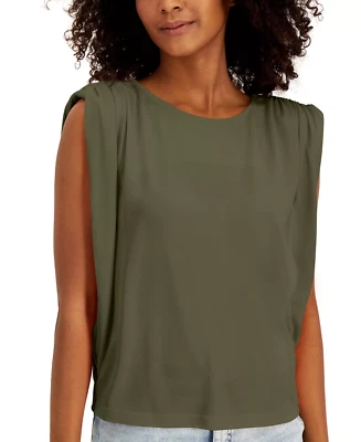 Top sin mangas de hombro acanalado talla $50 INC International Concepts para mujer M  Foto 1 de 3