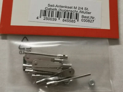 M2 / M3 Seilanlenkungs Set Gabelkopf Augenschrauben Muttern 4 Stück REM Zubehör - Bild 1 von 4