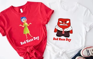 Red Nose Day 2025 Tshirt UK, Kinder Comic Relief 2025 T-Shirt, Joy & Angy - Bild 1 von 3
