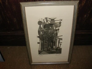 Estampe abstraite de Roland CABOT vers 1950/60 - Bild 1 von 5