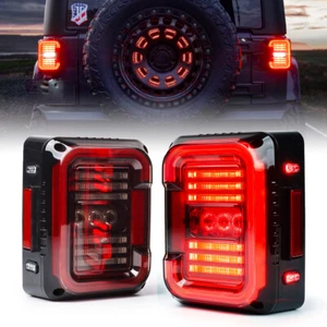 Xprite Clear LED Tail Lights w/ Rear Brake Turn For 2007-2018 Jeep Wrangler JK - Picture 1 of 7