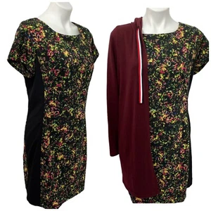 Justify Kleid Damen große Strickjacke Blumen Colorblock Arbeit Büro Business Corp - Bild 1 von 12
