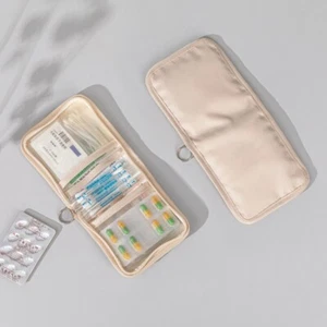Bolsa de pastillas familiar ultracompacta kit de ayuda de emergencia multicompartimento viaje - Imagen 1 de 15