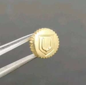 Universal Geneve Gold 4.8mm Watch Crown Part Tap 0.9 (AA4) - Picture 1 of 8