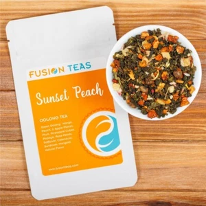 Sunset Peach Oolong Tea - Loose Leaf Blend - Fusion Teas - Picture 1 of 5