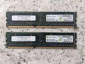 8GB Kit (2x 4GB) DDR3 rendition Desktop Memory PC3-10600 Non-ECC - Picture 1 of 2