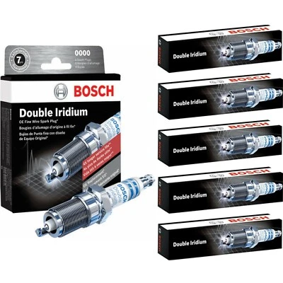 5 Pack Spark Plugs Bosch Double Iridiums For 2009-2010 HUMMER H3T L5-3.7L — 第 1/4 张图片
