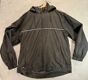 Devon & Jones Sport Men's Windbreaker W/Hood Black Vented Size Large - Picture 1 of 15