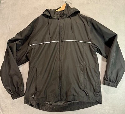 Devon & Jones Sport Men's Windbreaker W/Hood Black Vented Size Large - Image 1 of 4