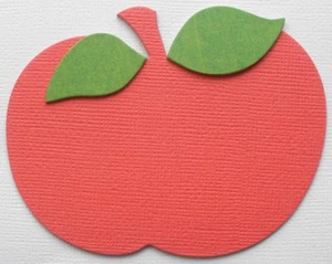 {3} APFEL - Rote Äpfel ~ Verzierung Topper Spanplatte gestanzt - Bild 1 von 1