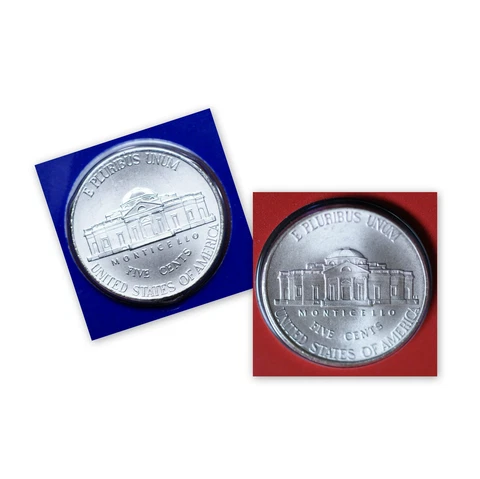 2007 P+D Jefferson Nickel ~ Satin Mint ~ Original Mint Wrapper from Mint Set Cover