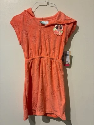 NWT Disney Moana 2 Coral Swim Coverup with Hood - Girls 7/8 - Image 1 of 4