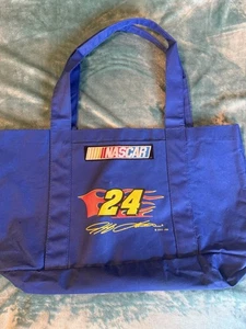 Bolso de Mano Vintage NASCAR Jeff Gordon #24 Lona Azul 2003 Logo Llama 19x11.5 - Imagen 1 de 6