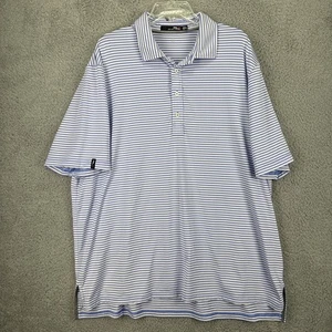 Polo Ralph Lauren RLX Para Hombres 2XL XXL Azul Rayas Golf Rendimiento - Imagen 1 de 8